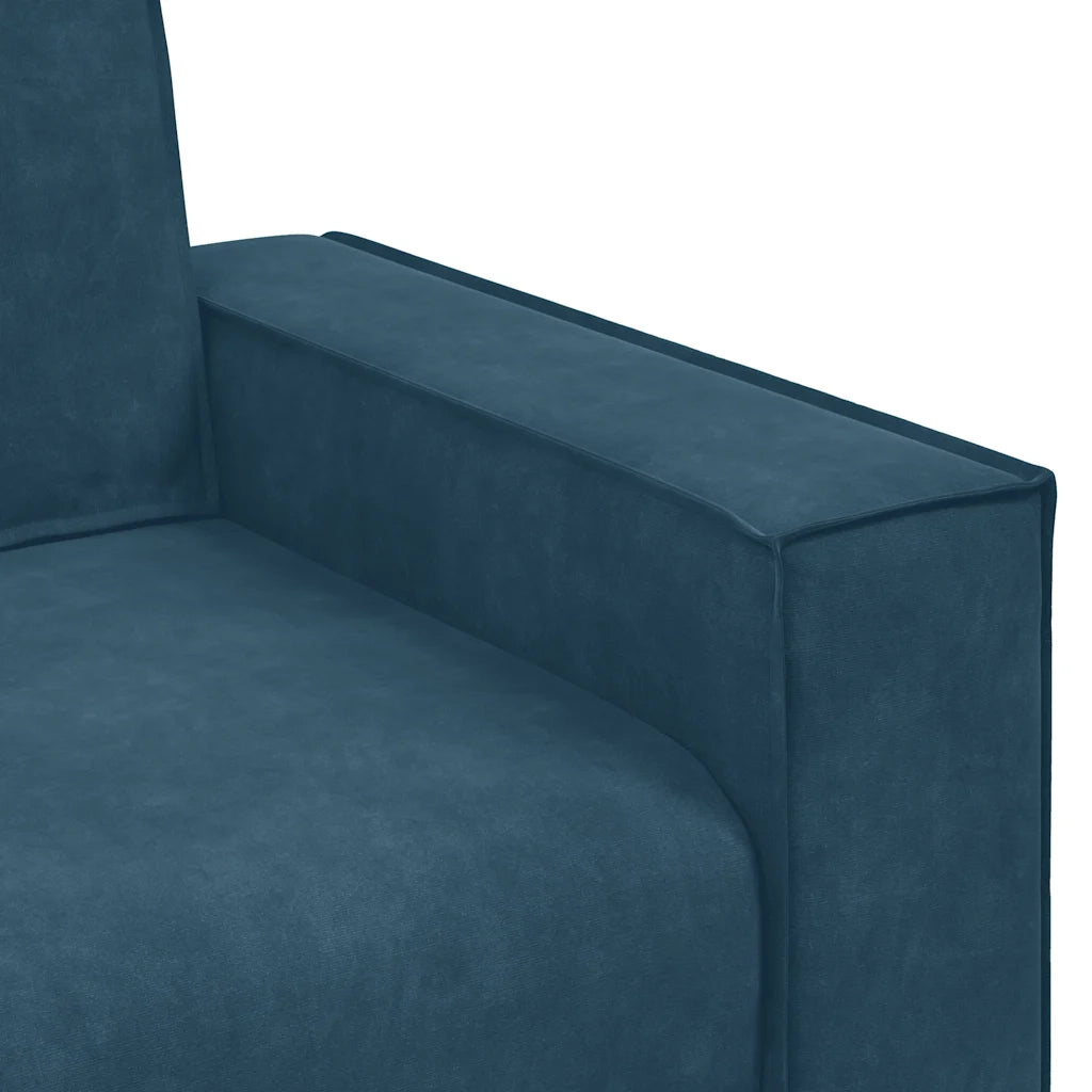 Divano | Divano da soggiorno | Sofa Sedia Blu 100x78x84 cm Velluto