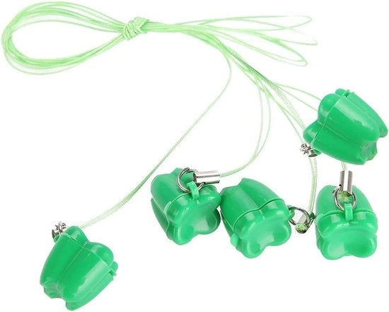 Cassetto di conservazione dei denti del bambino con collana di salvaguardia dei denti con corda - Verde