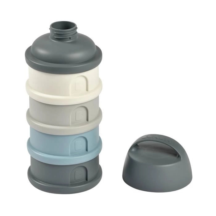 Beaba, Box dosser, 4 compartimenti, grigio minerale / blu
