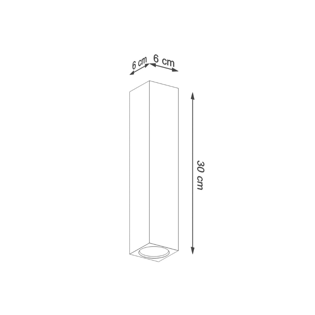 Spot soffitto BAMBU Pure Lume rovere scuro 30cm GU10