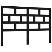 Testiera | Testata per Letto Nera 141x4x100 cm in Legno Massello di Pino