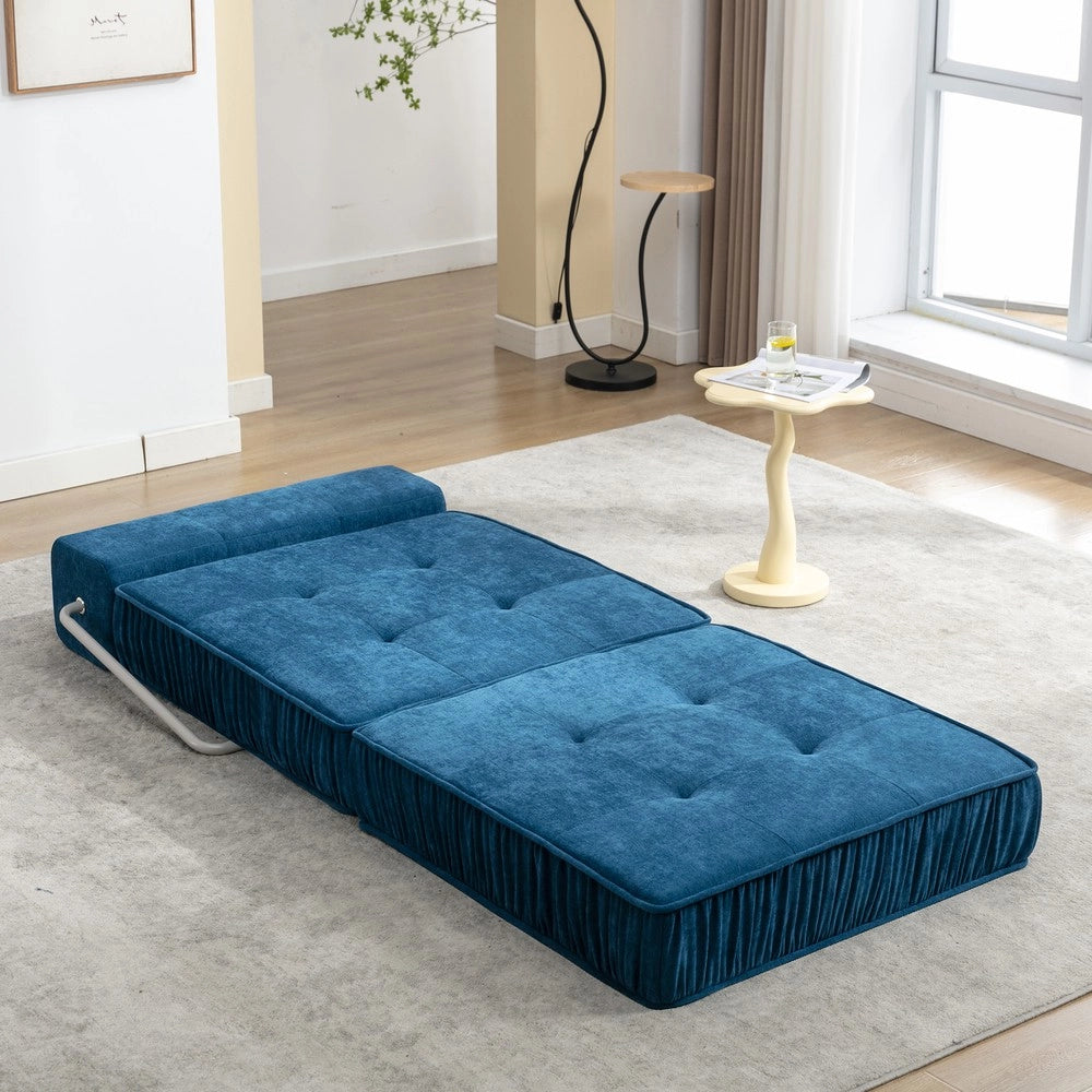 Poltrona Letto Futon Reclinabile ¨C Xylo ¨C Blu, Tessuto