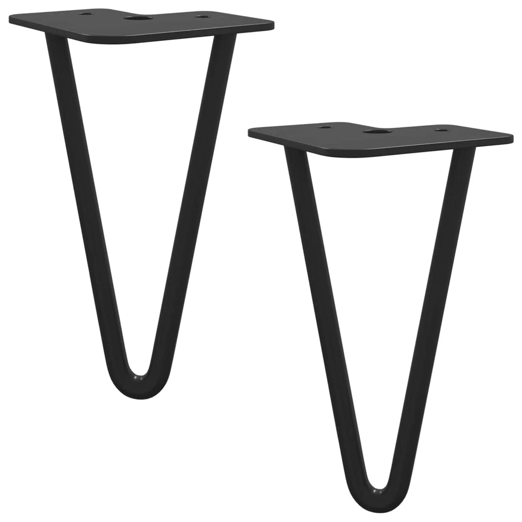 Piedino per mobili 2 pcs Nero 54,1 x 54,1 x 100 mm Ferro 864788