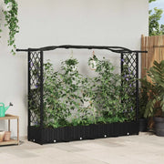 Letto Rialzato con Griglia e Tetto Nero 207 x 40 x 126 cm PP 42032529
