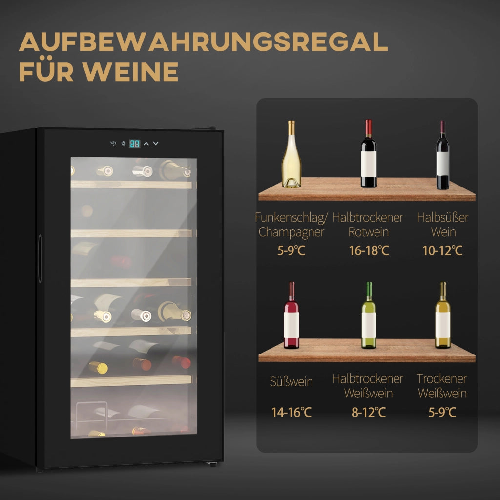 Cantinetta per 24 Bottiglie ¨C zephmum ¨C Nero 43x45x75 cm