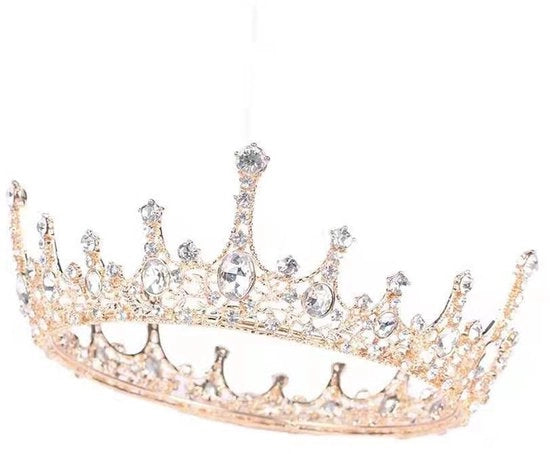 Corona per donna - Tiara barocca per matrimoni, occasioni speciali - Regina della corona in cristallo