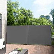 Paravento Doppio Estraibile Alcazaba per Esterni 160 x 300 x 300 cm Grigio pro.tec