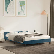 Giroletto con Testiera Blu Scuro 140x200 cm in Velluto cod mxl 60388