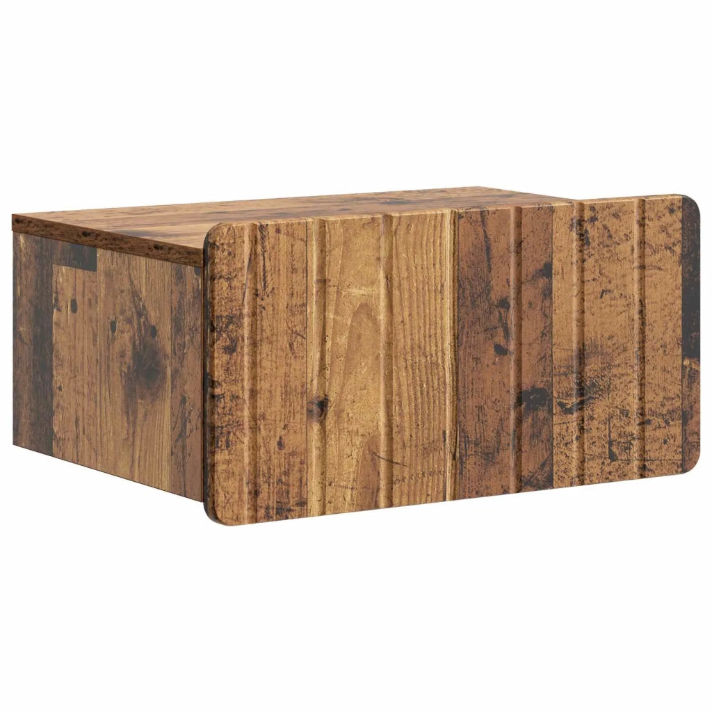 Mobiletto da notte a muro Legno antico 49 x 34,5 x 24 cm 898291