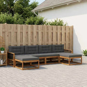 Set di divani da esterno 6 pz Naturale e Antracite 3382785