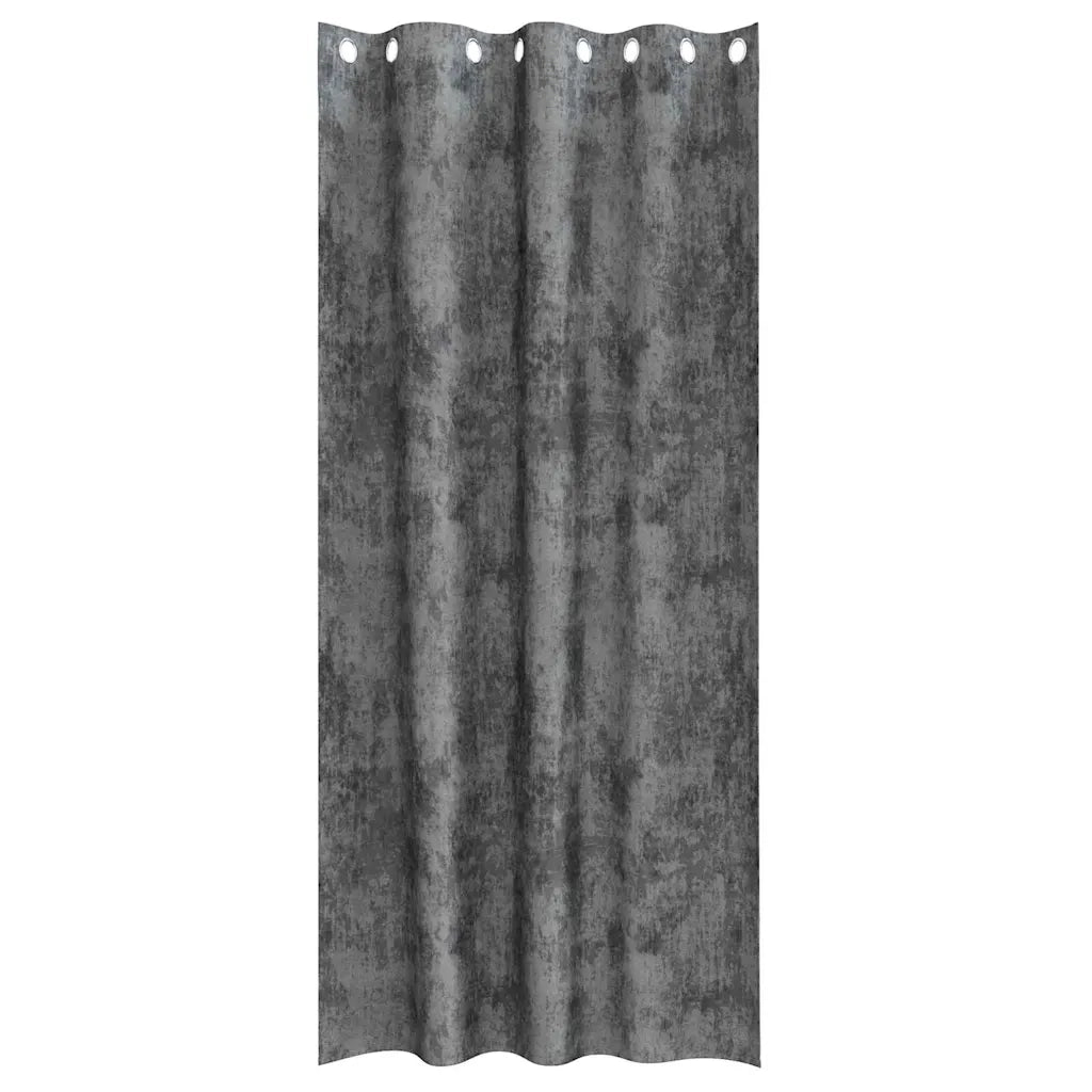 Tende in Velluto 2 pz Grigio 225 x 140 cm Velluto 4107655
