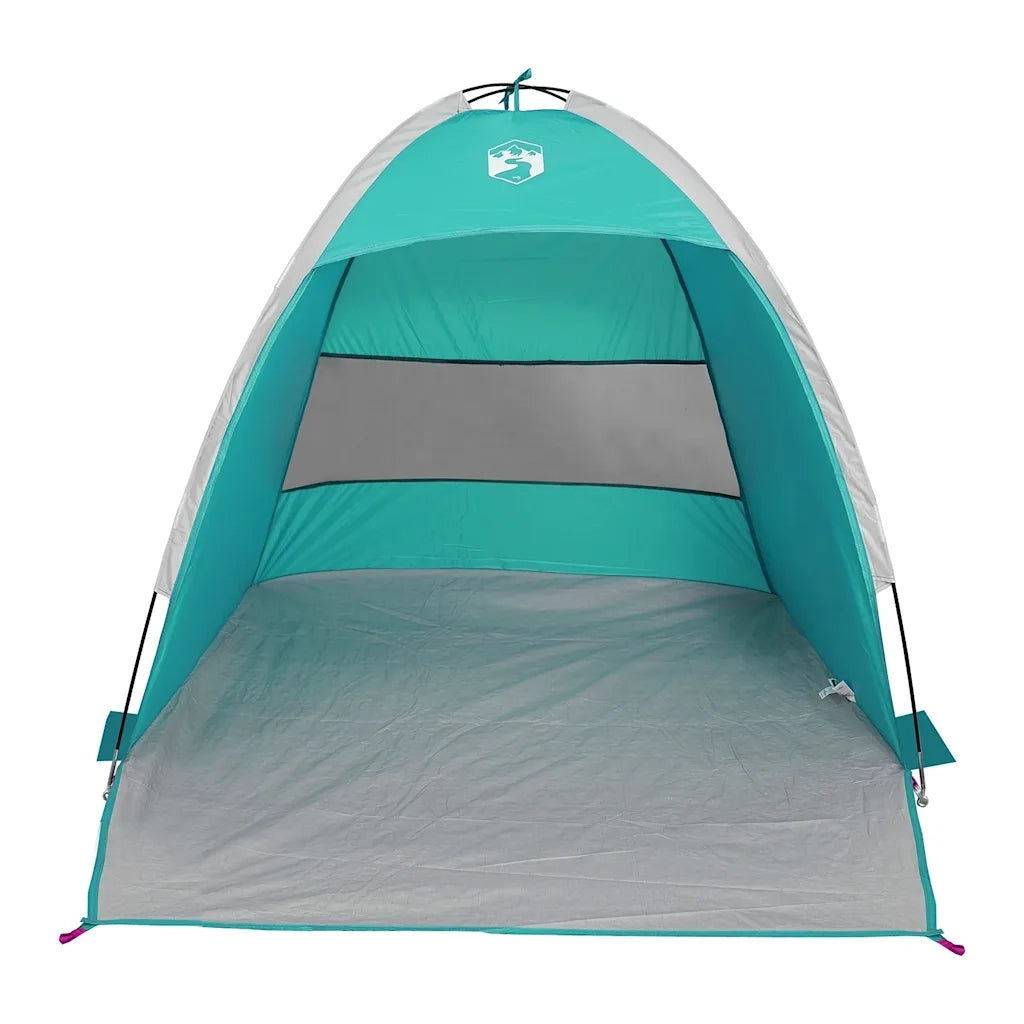 Tenda da Spiaggia 3 Persone-Tenda da campeggio Verde Mare Impermeabile