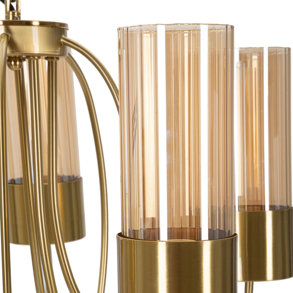 Famidame, Lampada da Soffitto Necessarie 5 Lampadine, oro