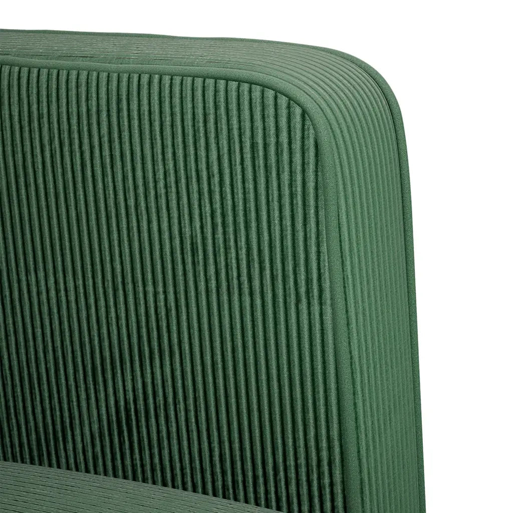 Divano Sedia con Braccioli Verde Scuro 54 cm Tessuto a Coste 4100520