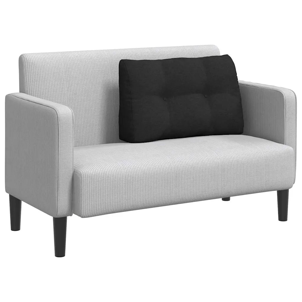 Cuscino per Schiena Nero 80 x 24 x 50 cm Tessuto