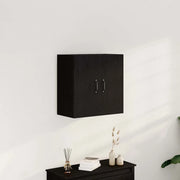 Mobiletto da Parete Rovere Nero 60x31x60 cm in Legno Massello 862113