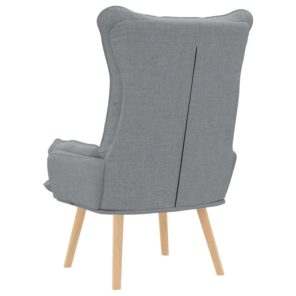 Poltrona | Sedia Relax Grigio chiaro 69 x 74 x 93 cm Tessuto e compensato