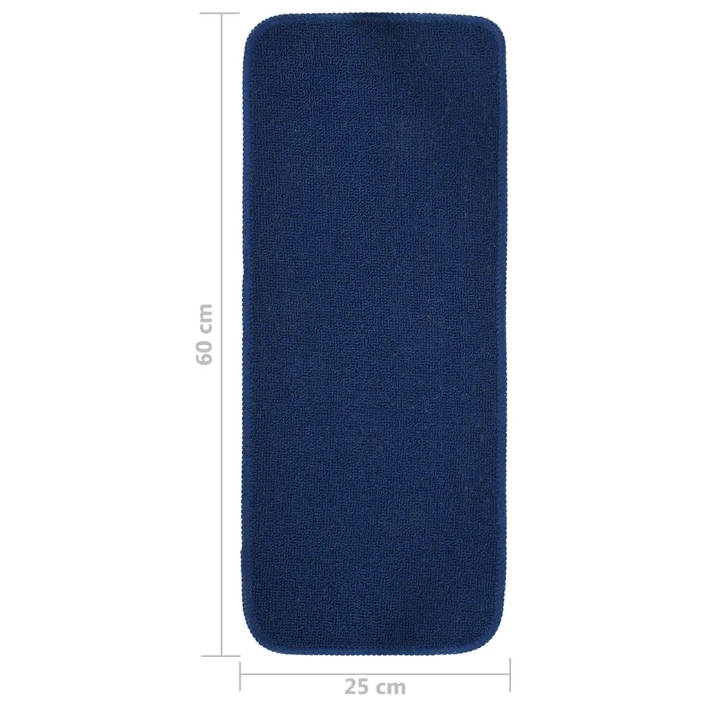 Tappetini per Scale 15 pz 60x25cm Blu Antiscivolo Rettangolari cod mxl 64178
