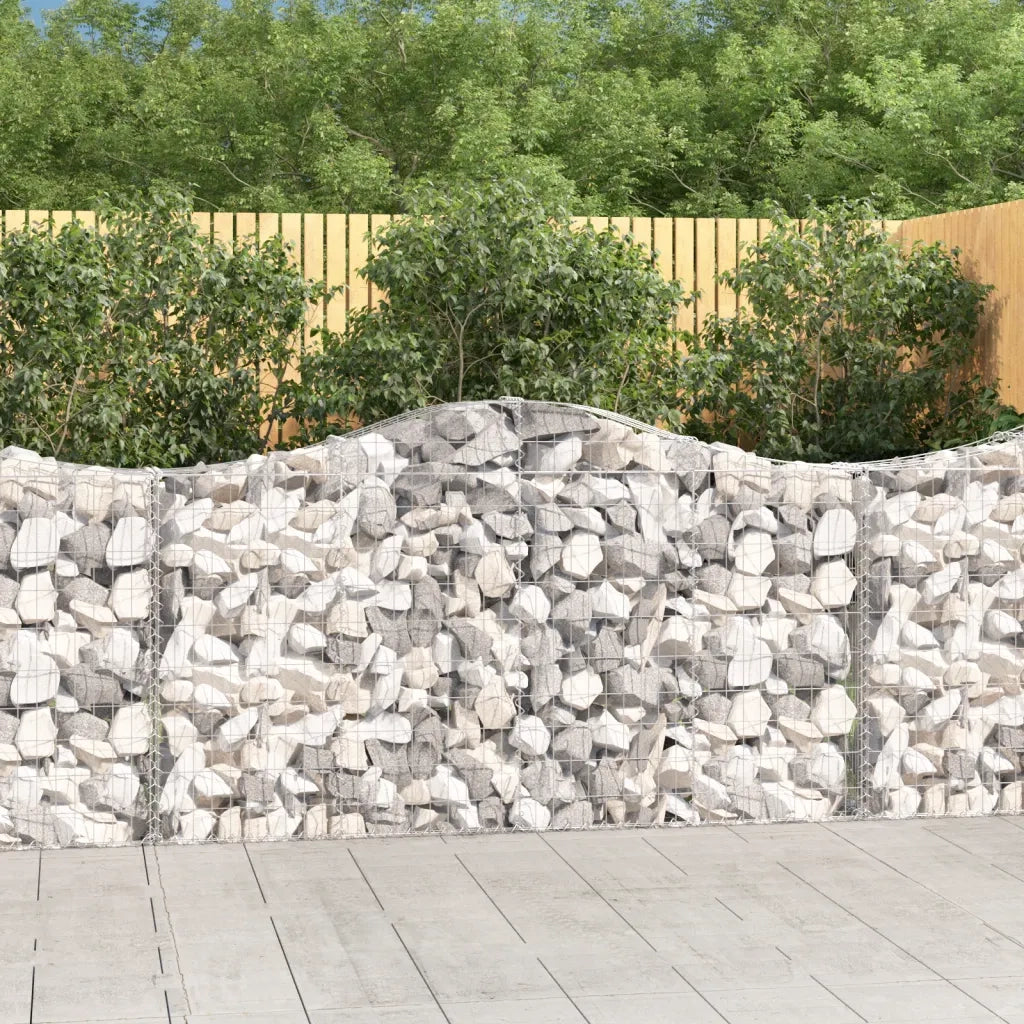 Cesti Gabbioni ad Arco 11 pz 200x30x100/120 cm Ferro Zincatocod mxl 75965