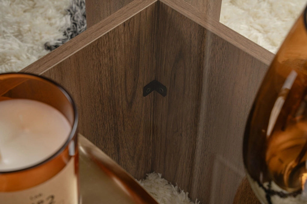 Tavolino in legno "Flavio" - 105 x 65 x 30 cm - Noce