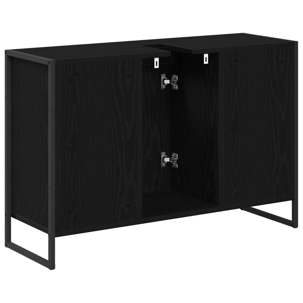Mobile da Bagno Rovere Nero 90 x 30 x 60 cm Legno multistrato