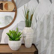 Naldo, Vaso Colore Struttura Beige, Bianco