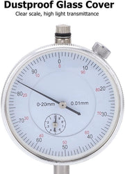 Misuratore di diametro molto preciso - orologio meccanico di misura - acciaio inossidabile resistente all'usura - canna di rame integrata - intervallo di misura 0-20 mm - ideale per misurazioni precise