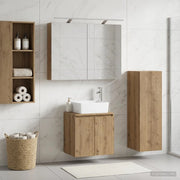 Set di mobili per il bagno 4 pz Rovere Artigianale 3407438