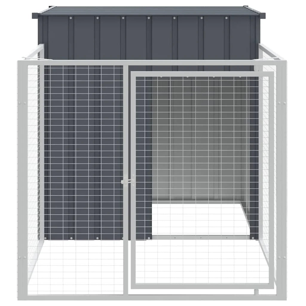 Cuccia per cani con recinto 110 x 201 x 110 cm antracite 02_0043464