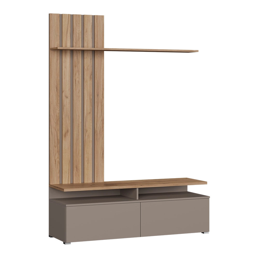 Vicco Parete attrezzata Rovere Goldkraft/Grigio