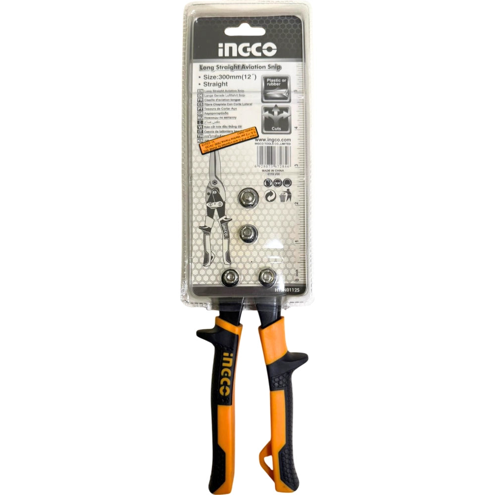 Cesoia lattoniere dritta professionale 300 mm taglio plastica gomma ottone 0,5mm