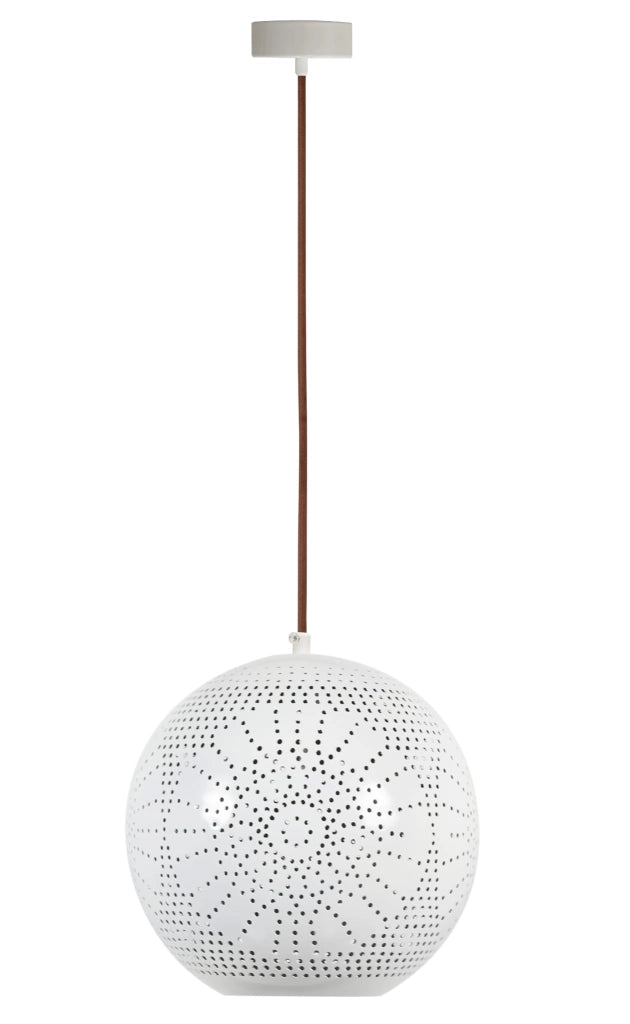 Lampada a sospensione Candellux Bene 31-70586 bianca Ø25 cm