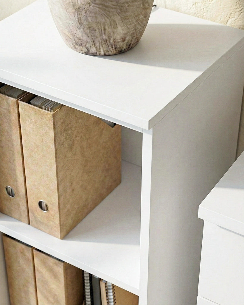 Armadio ufficio Augusta - Mobile archivio - 1 mensola inclusa - L. 45 x H. 83 x P. 42,5 cm – Bianco_