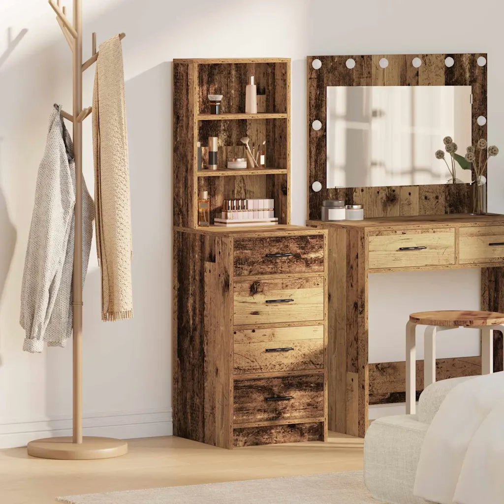 Credenza-Buffet-Armadio da cucina Legno vecchio 40 x 41 x 135 cm Legno multistrato