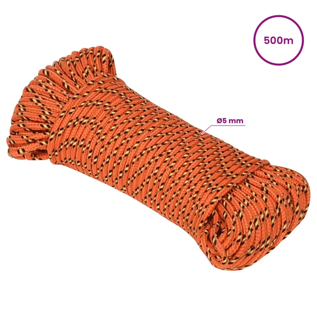 Corda multiuso 5 mm 500 m Arancione PP 150 kg Carico massimo 3472782