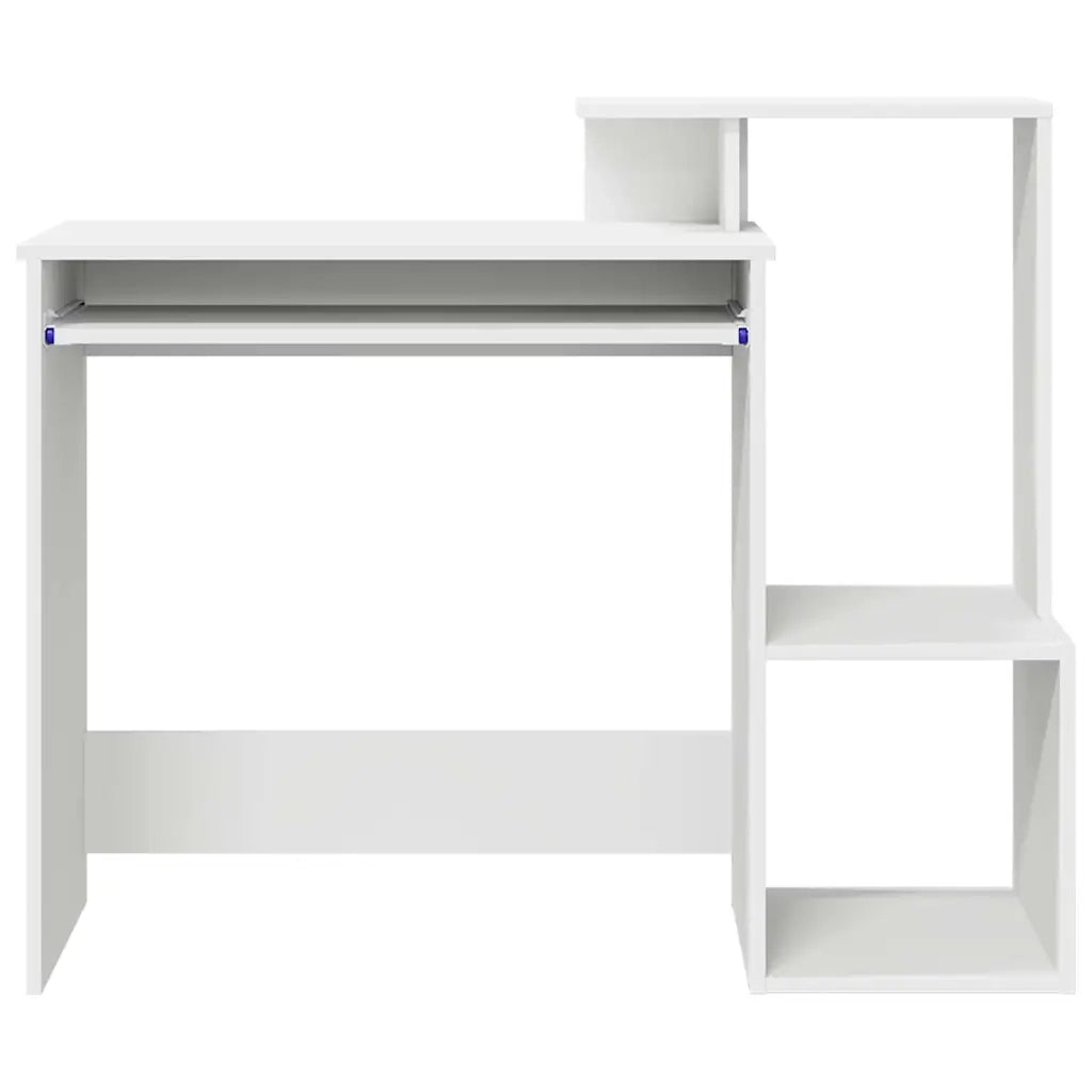 Scrivania | Tavolo da Ufficio Bianco 106 x 41 x 88.5 cm Legno multistrato