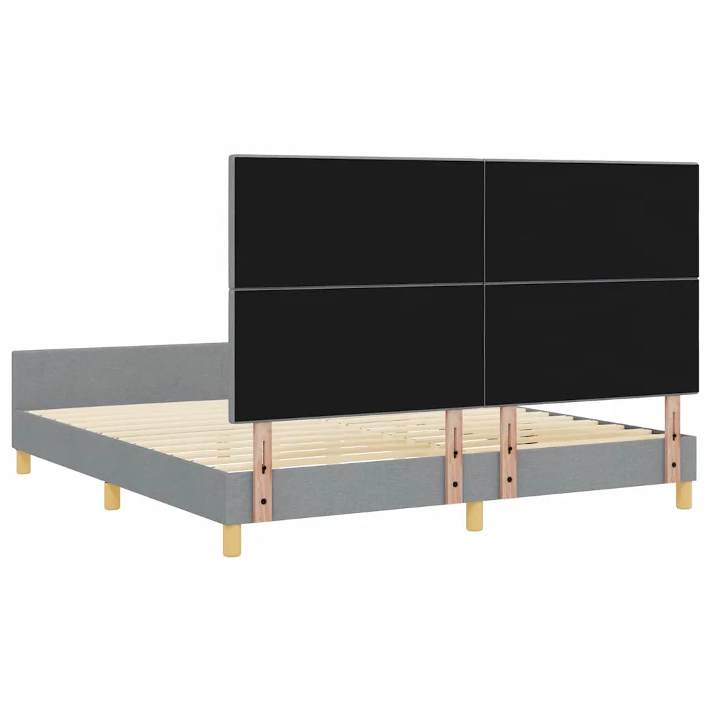 Struttura del letto Grigio chiaro 180 x 200 cm Tessuto 3344746