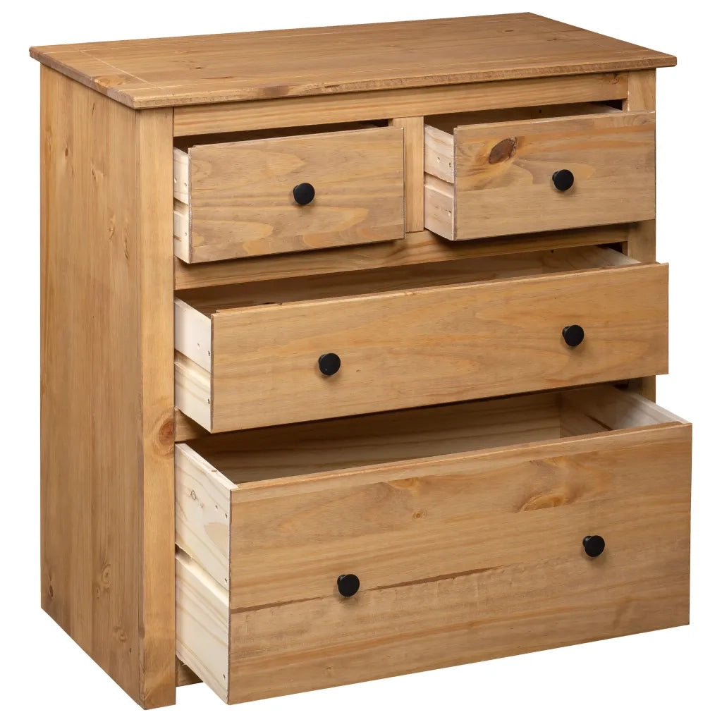Credenza 80x40x83 cm in Legno Massello di Pino Panama Range 282655
