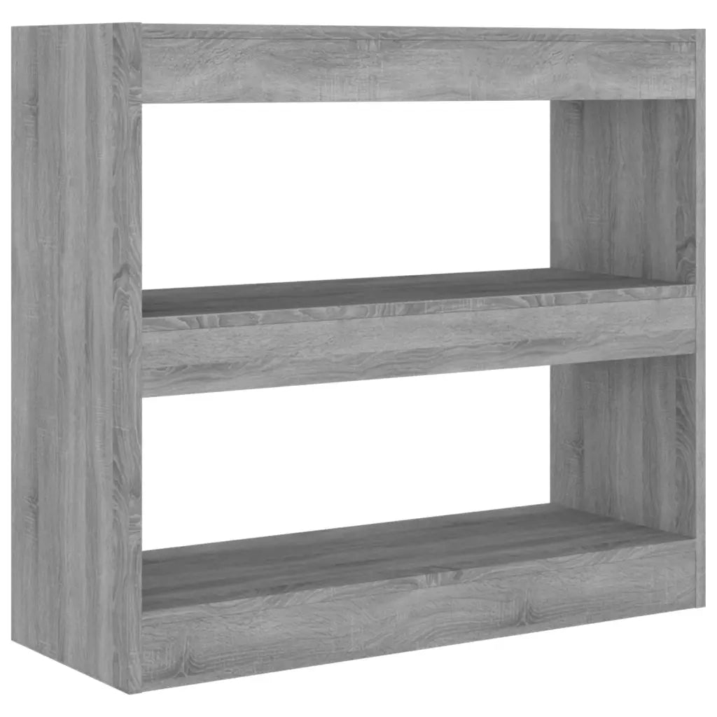 Libreria Divisorio-Scaffale per Libri-Mobile di Stoccaggio Grigio Sonoma 80x30x72 cm