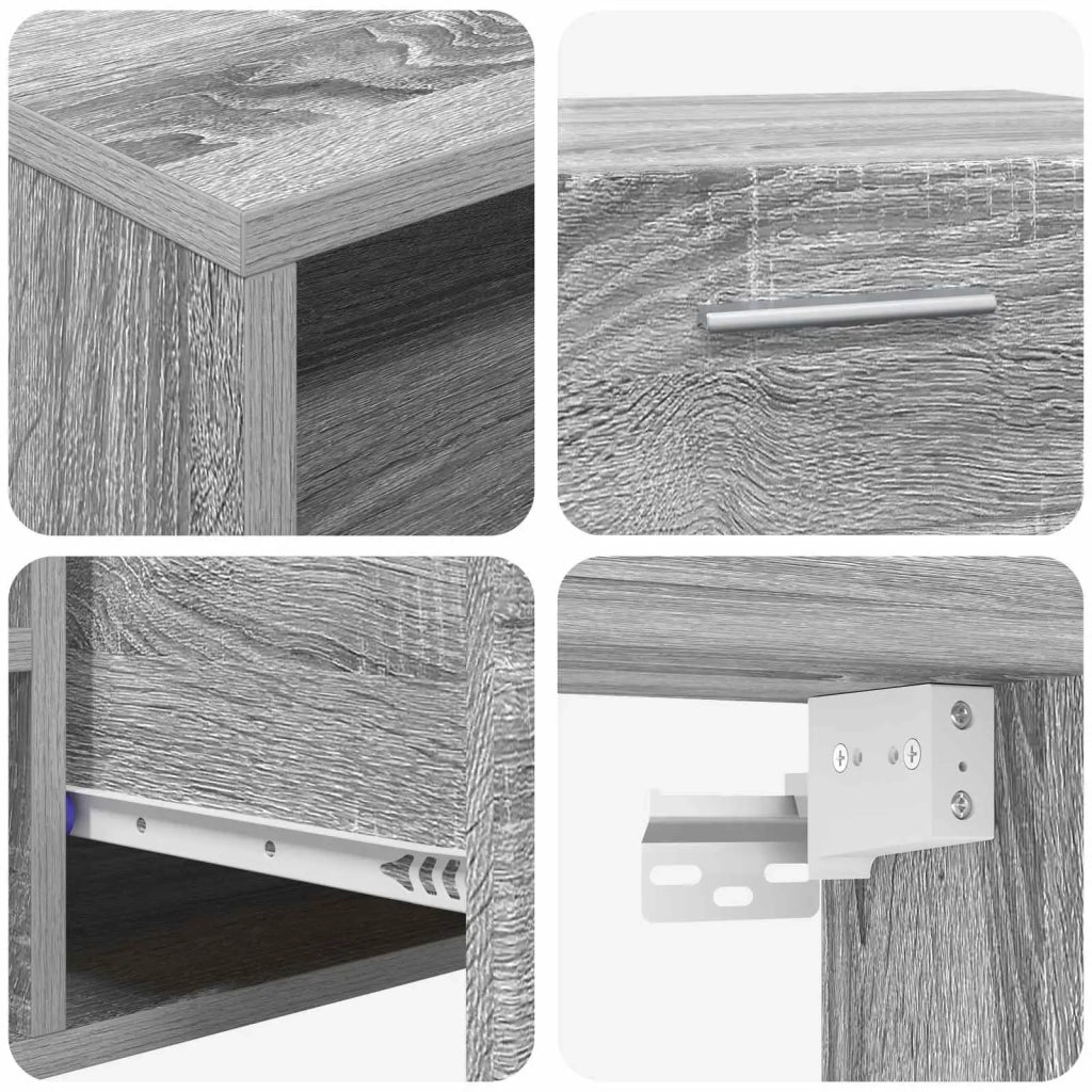 Armadio in Legno con cassetto Grigio Sonoma 100,5 x 39 x 30 cm CFW9620475