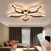 ZMH Plafoniera LED Nera 80 cm 75W Moderna per Soggiorno con Telecomando e Regolazione Luminosità per Camera da Letto