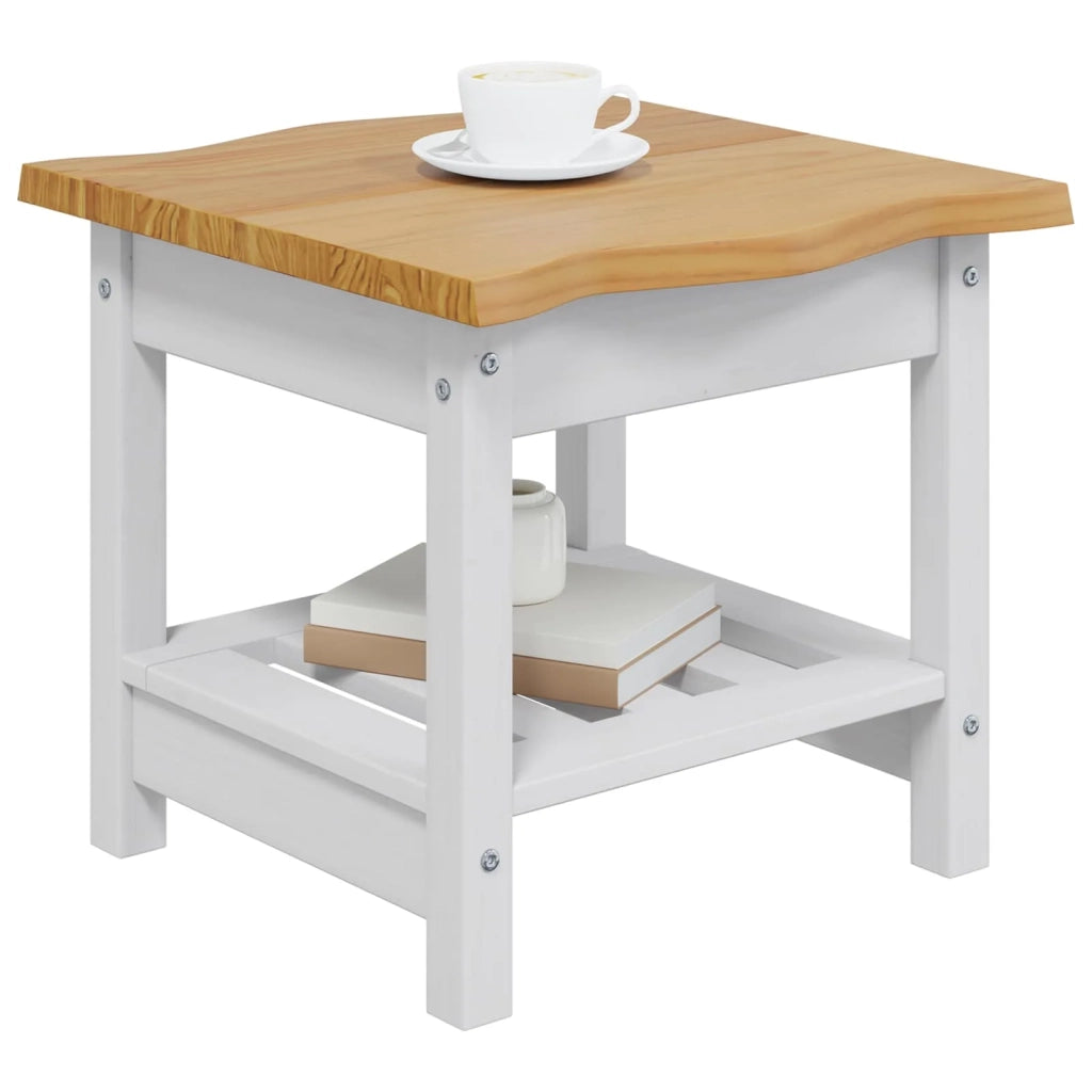 VidaXL Tavolo laterale con lo scaffale EKAI Bianco 50 x 50 x 45,5 cm 42037022
