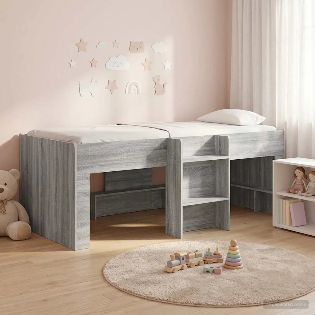 Letto Alto per Bambini 2 pcs Sonoma grigio 98.5 x 200 cm 3422568
