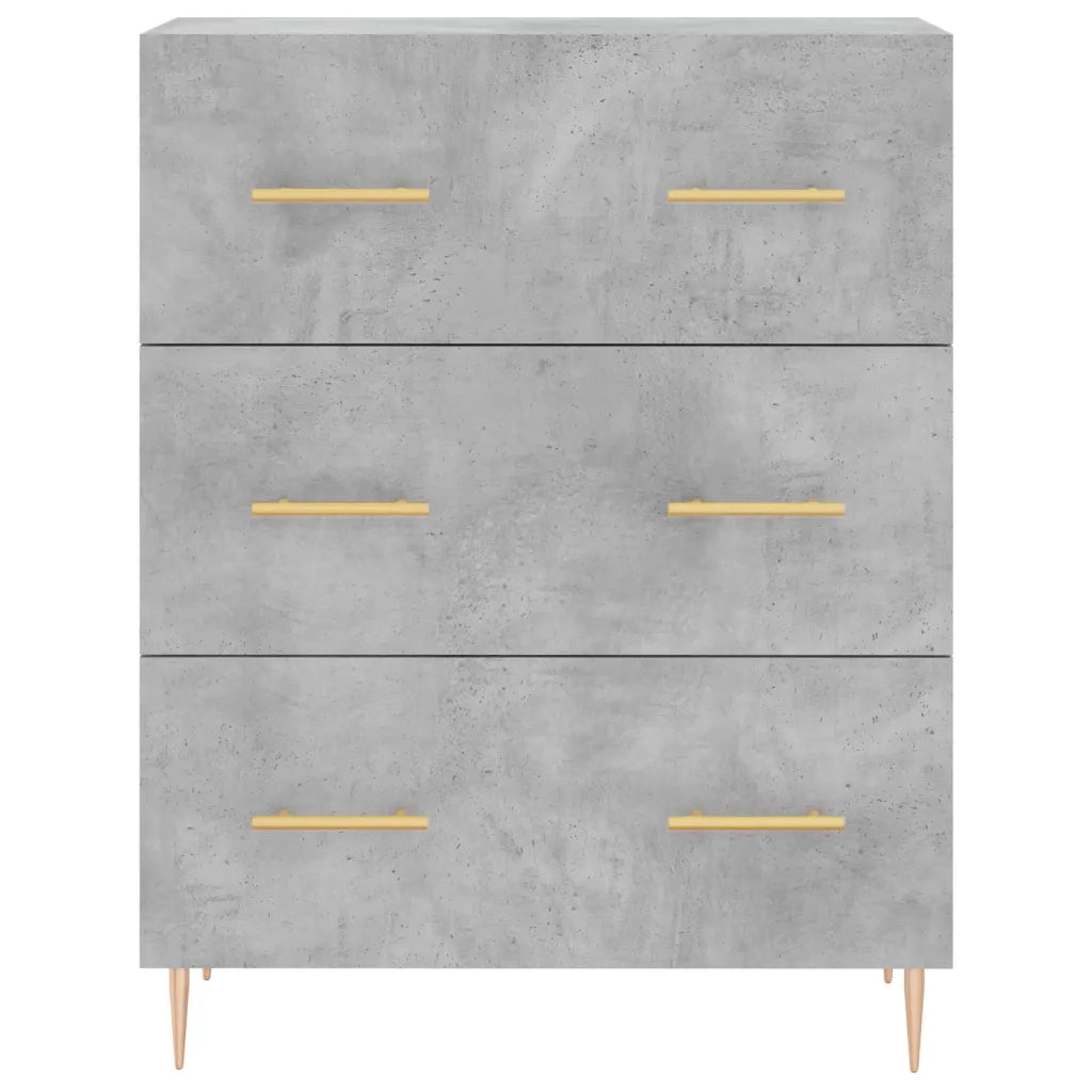 Credenza-Buffet-Armadio da cucina Grigio Cemento 69,5x34x180 cm in Legno Multistrato 996096