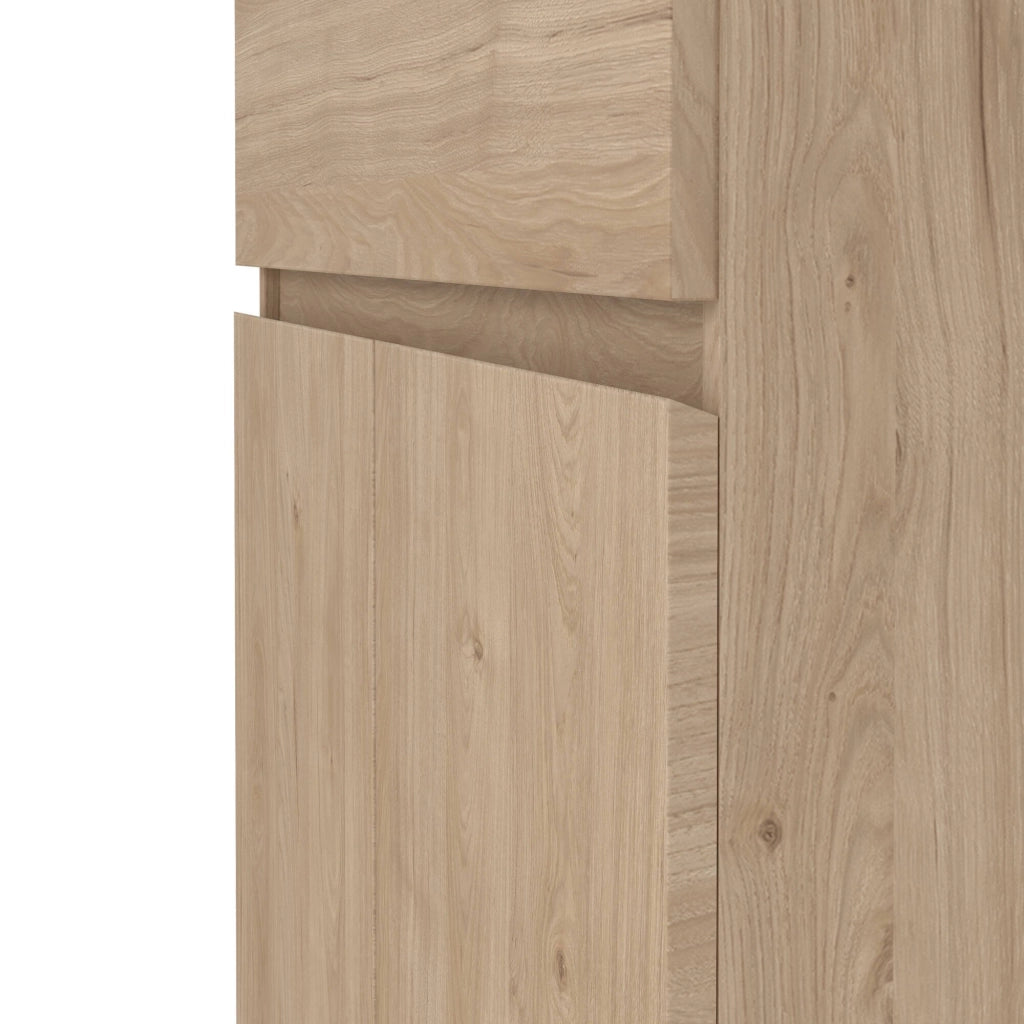 Credenza Genziana, Buffet da soggiorno, Madia da salotto, Dispensa da cucina, 80x40 h100 cm, Rovere