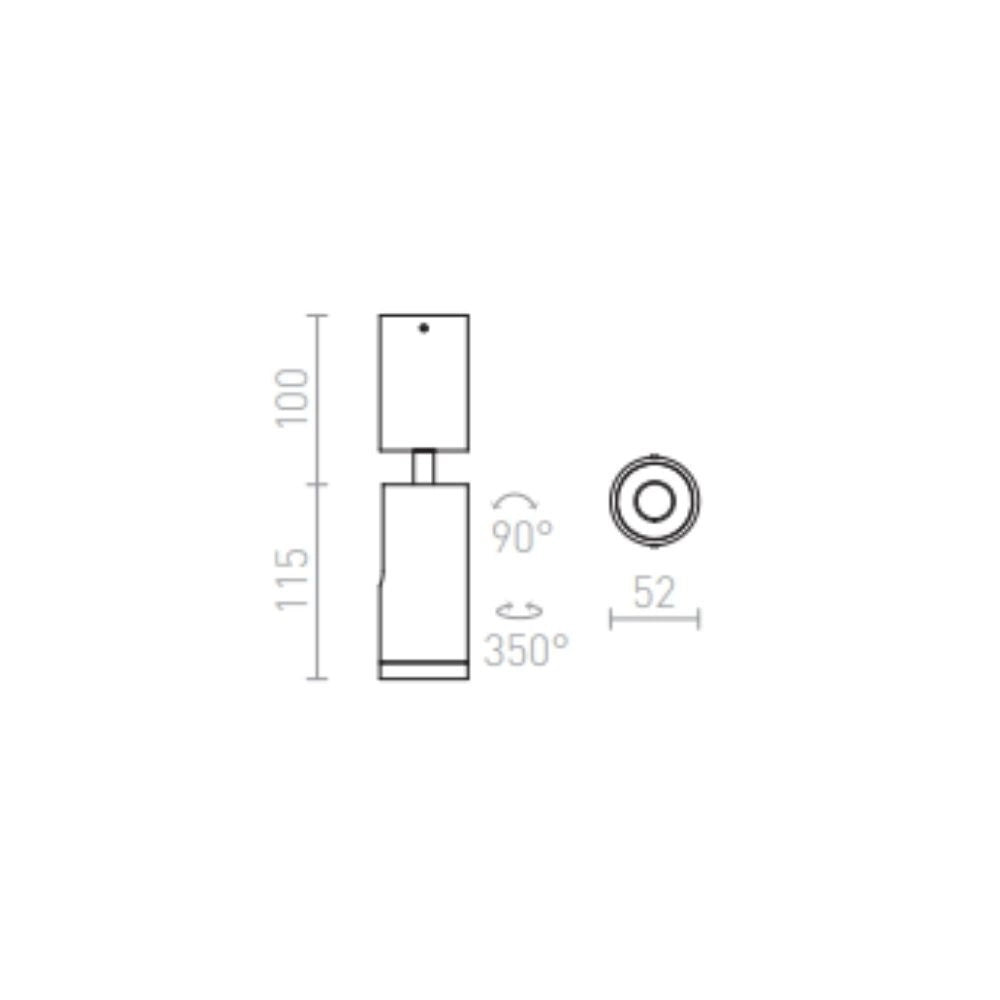 Faretto BOGARD da soffitto nero opaco 230V LED 5W 40° 3000K