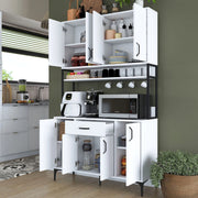 Madia Cavriago, Credenza 5 Ripiani, 120x40x199h cm Bianco