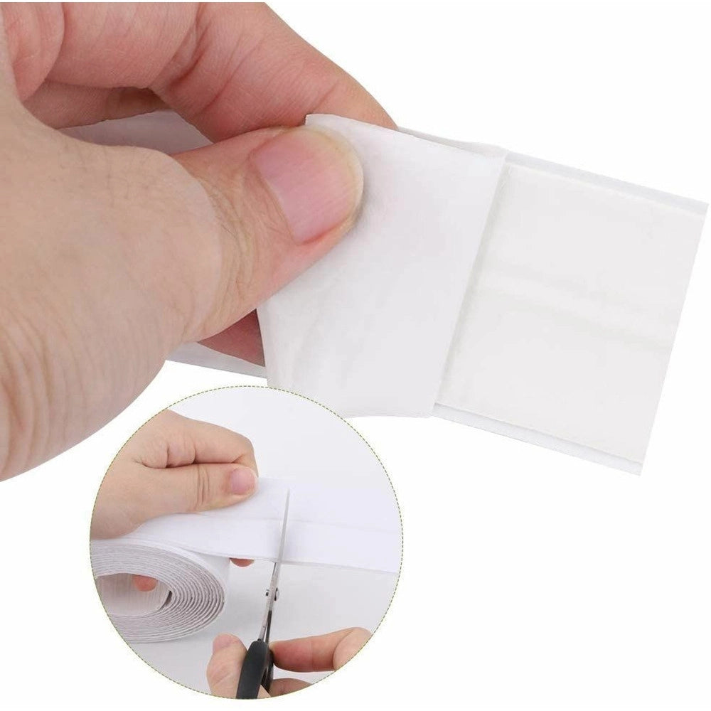 Trade Shop - Nastro Sigillante Pieghevole Impermeabile Antimuffa Per Bagno Cucina 3.4 Mt Bianco -