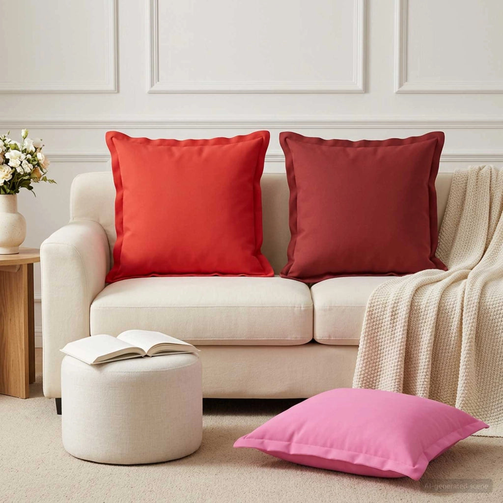 Federa 2 pz HOUTEN Rosa 50 x 50 cm Poliestere 919225