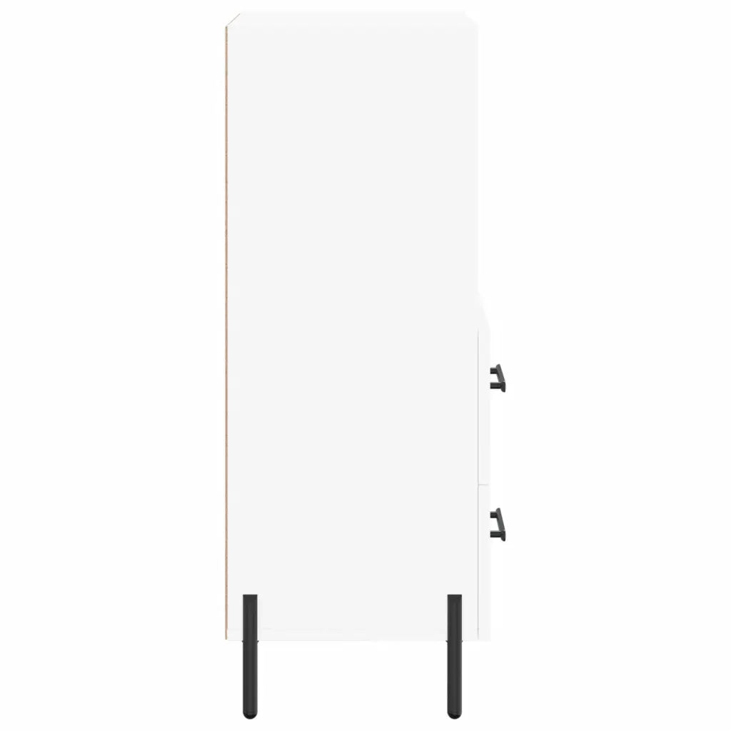 Credenza Bianca 34,5x34x90 cm in Legno Multistrato 828676